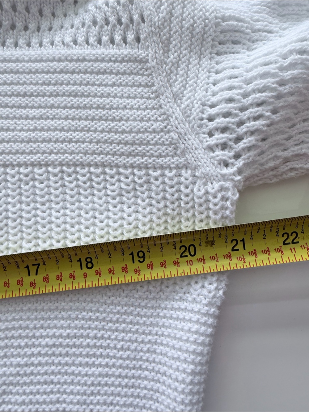 Haven Well Within Organic Cotton Open Stitch Crewneck Sweater white S - Picture 7 of 8